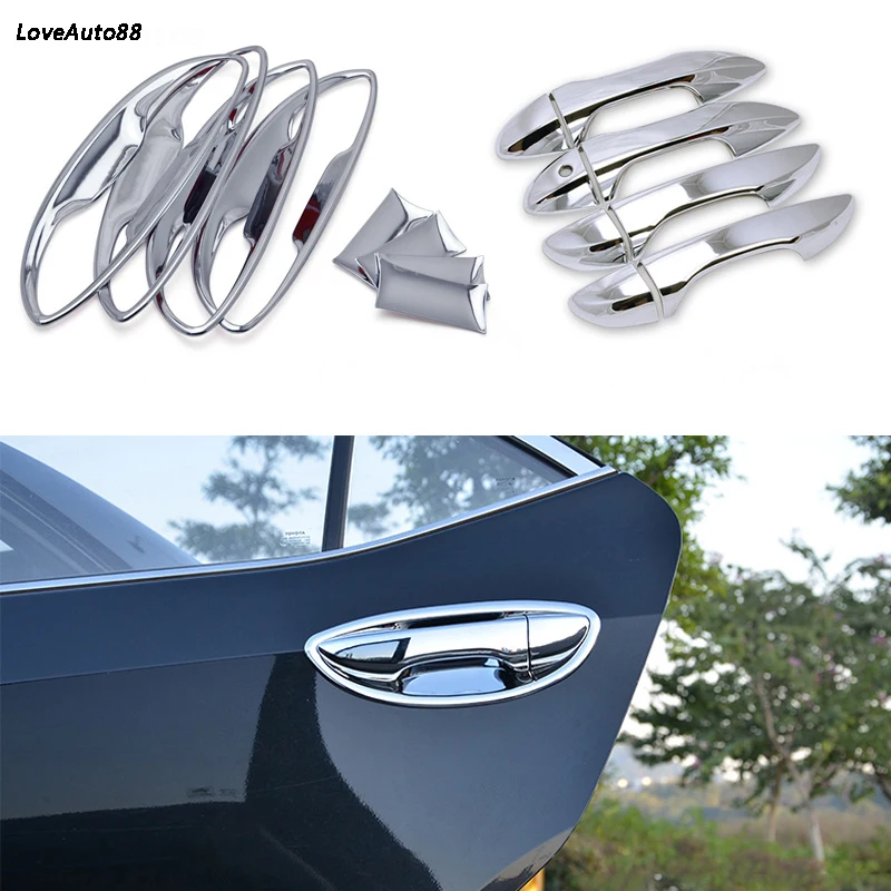 

Car ABS Chrome handle Protective Cover Door Handle Outer Bowls Trim For Toyota Corolla 2015 2016 2017 2018 Car Accessories
