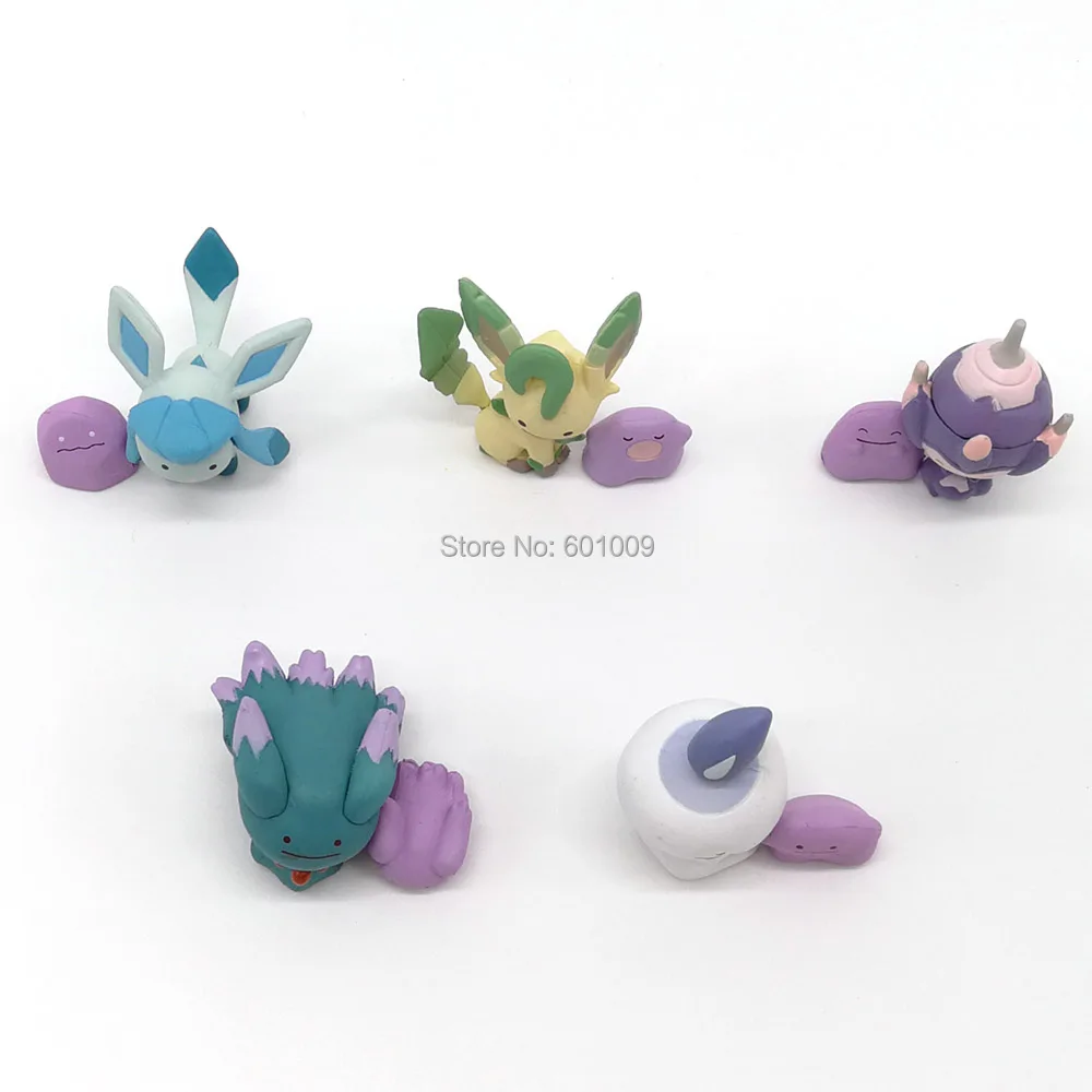 5 шт. Дитто Metamon Glaceon Leafeon Misdreavus Chandelure Litwick 3 см ПВХ Фигурки игрушки в розницу|Игровые