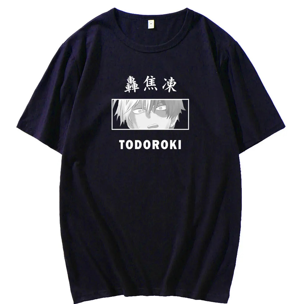 

Japanese Anime My Hero Academia T-shirt Super Hipster Todoroki Shoto Print T Shirt Short Sleeves Male Funny Creativity Tshirt