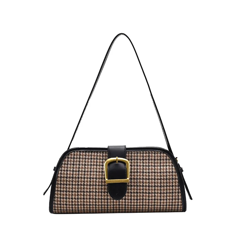 

Temperament Plover Bag 2021 Autumn And Winter New Joker Messenger Bag Plaid Underarm Shoulder Bag