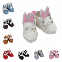 1 pair mini rabbit ear shoes for exo doll fashion sport shoes for 14 inch russian diy handmade doll accessories wholesale