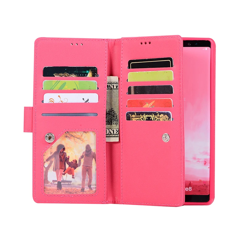 Блестящий кожаный чехол на молнии для телефона Samsung Note 10 Plus S8 S9 S10 откидной Чехол