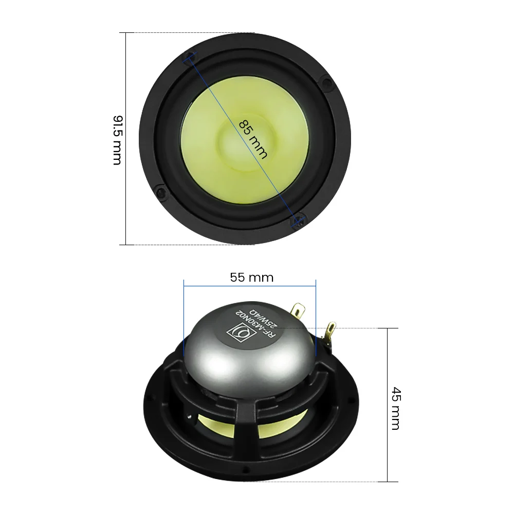 

AOSHIKE 3 Inch Car Hifi Midrange Speaker 3-way DSP Audio DIY Speakers 4 8 Ohm 25W 89db Music Loudspeaker for Car Sound System