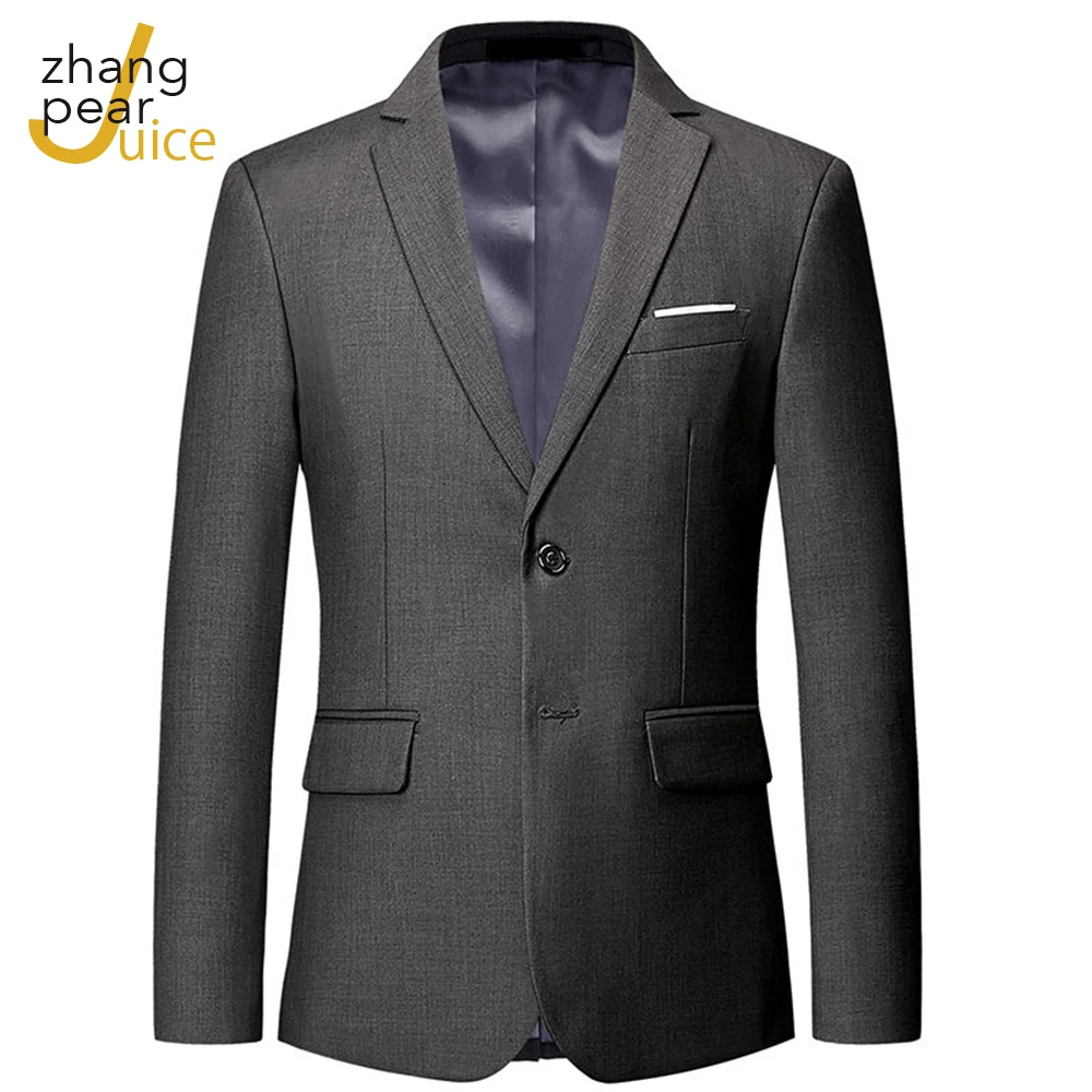 Men Fashion Blazer Suit Men Business Work Casual Single Breasted Suit Blazer Slim Fit Plus Size Wear Dress Blazer