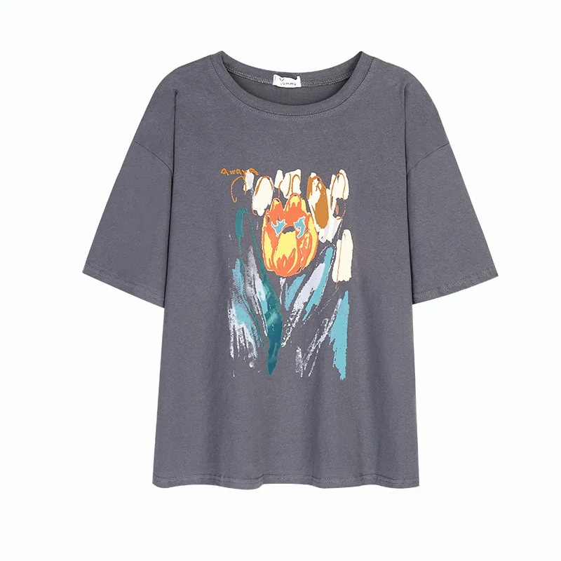 Женская футболка средней длины с коротким рукавом Новинка лета 2021 шикарная