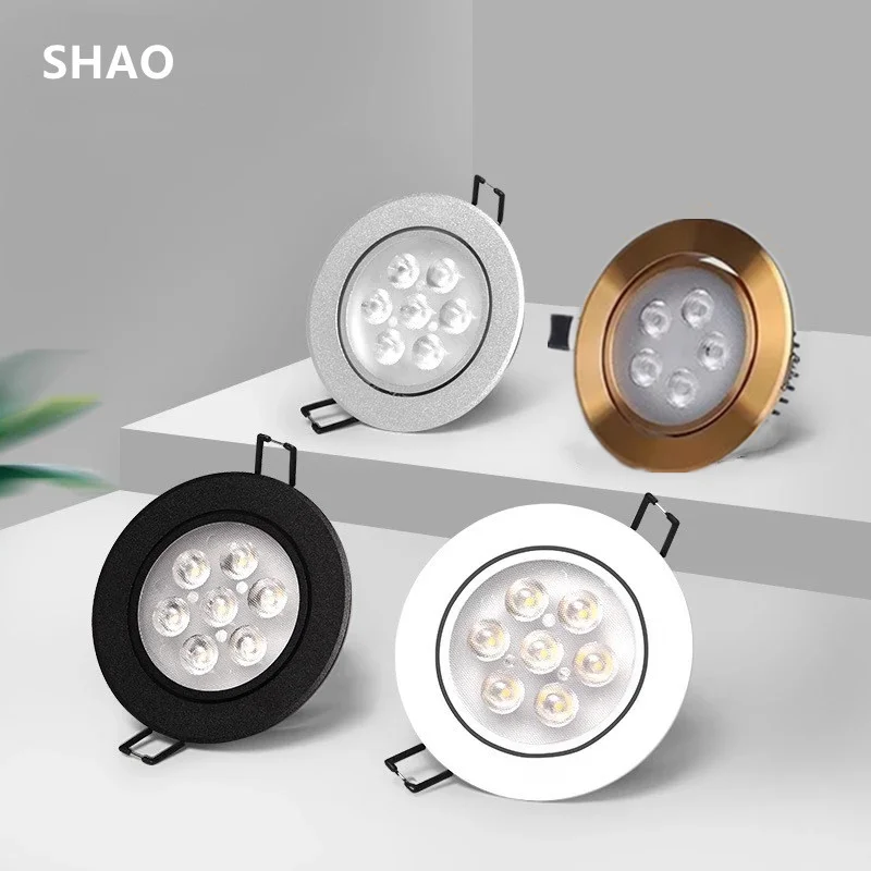 

Round Dimmable Led downlight light Ceiling Spot Light 3w 5w 7W 9W 12w 15W 18w 24W AC110-230V Indoor COB ceiling recessed Lights