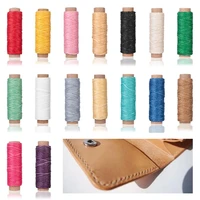 30mroll durable diy flat hand stitching waxed thread cord leather sewing line