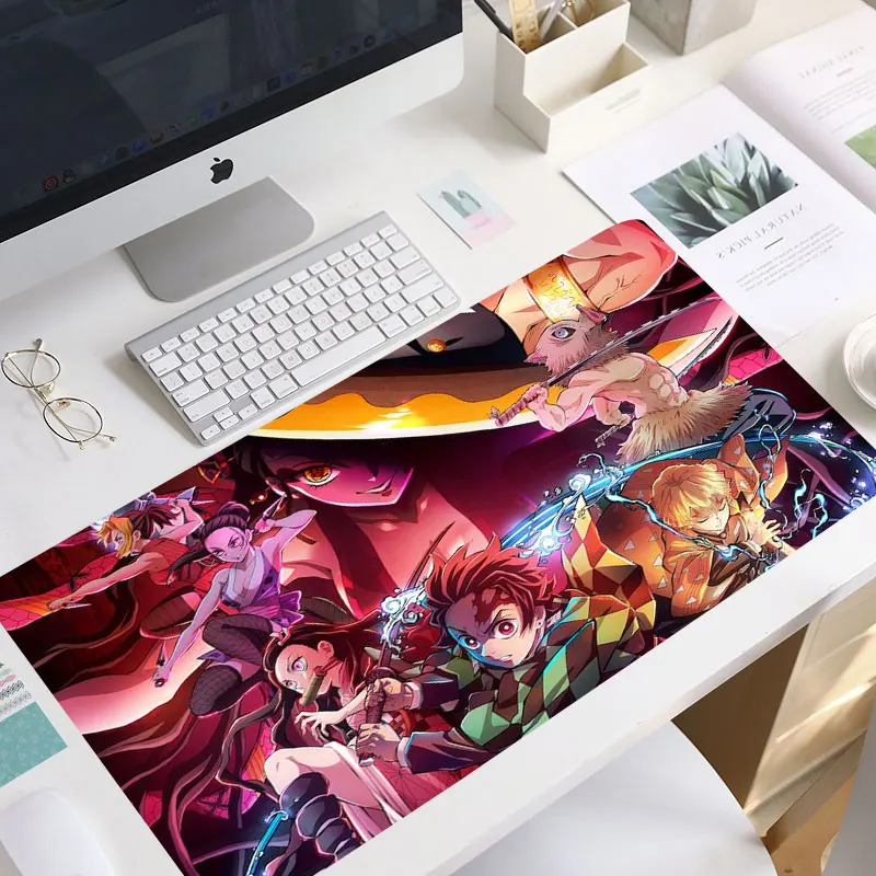

Anime Demon Slayer Mousepad HD Printing Computer Gamers Locking Lock Edge Mouse Pad XXL90x40cm Keyboard PC Desk Pad Csgo mat