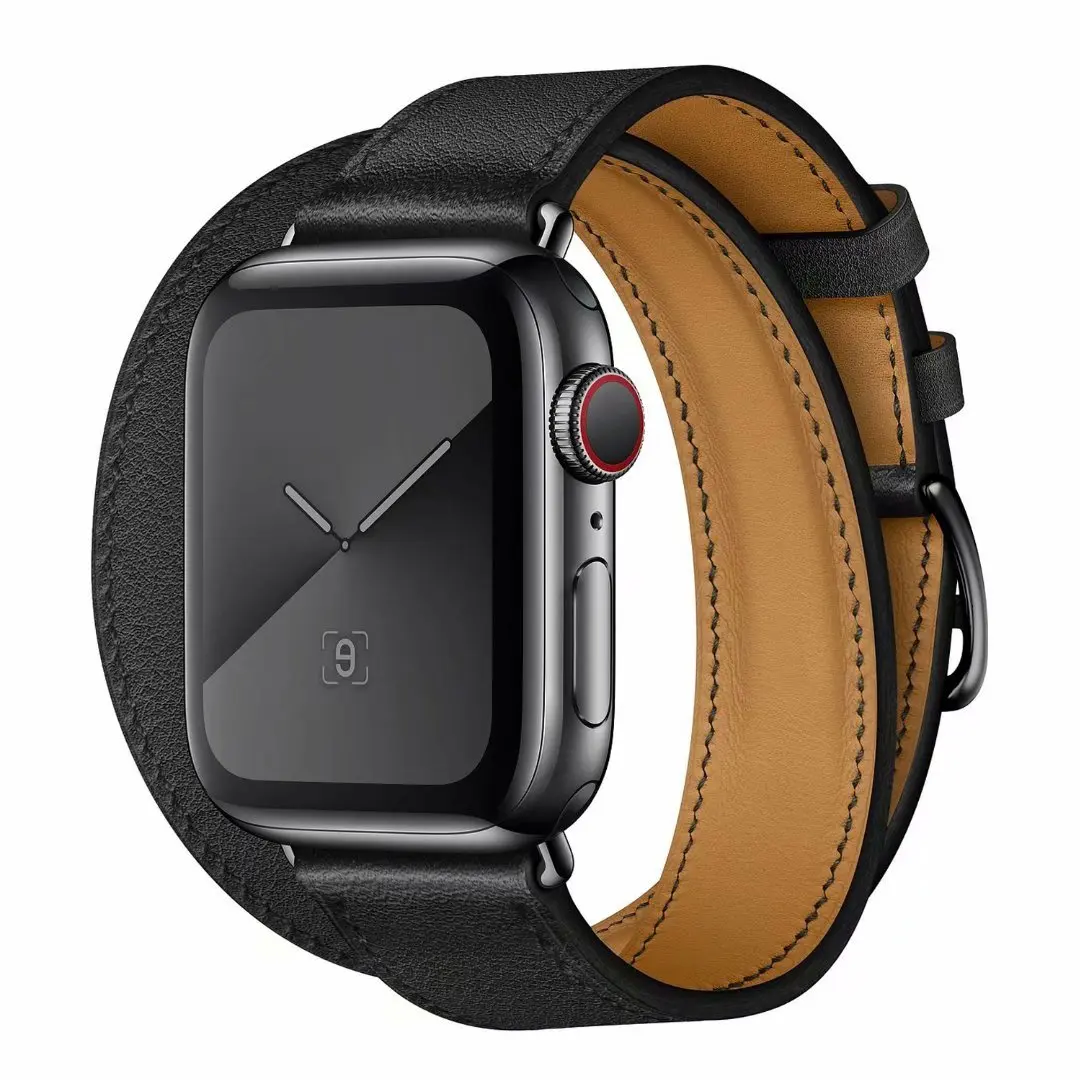 Двойной ремешок для часов Apple Watch из натуральной кожи iwatch1 2 3 4 40 44 мм 38 42 мм|Ремешки