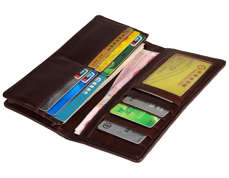 

Genuine Leather Zipper Closed Women Clutch Bag For Lady Fold Wallet Striped Purse 8090-2C