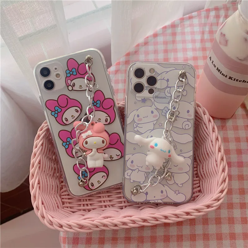 Sanrioed Kawaii Kuromi My Melody Cinnamoroll для Iphone 13 Xs Max чехол телефона силиконовый мягкий с