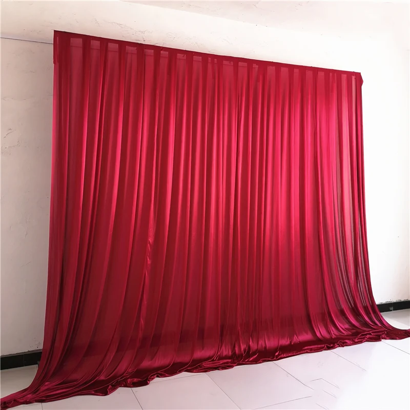 

Party Backdrop Wedding Decoration Drape Big Events Background Cloth Ice Silk Shiny Wedding Backdrops Panels Hanging Curtains