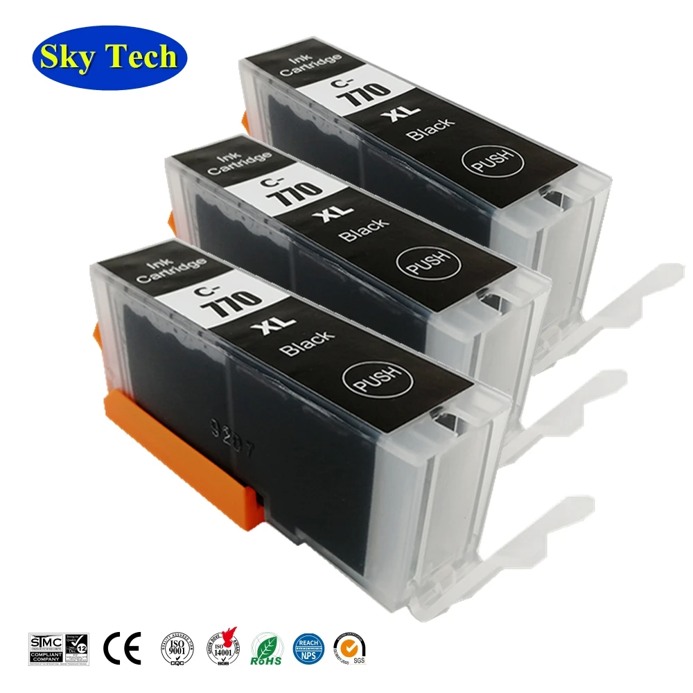 Совместимые картриджи с чернилами для Canon PGI770 CLI771 PGI-770 Pixma MG5770/MG6870/MG7770/TS5070/TS6070/TS8070 и
