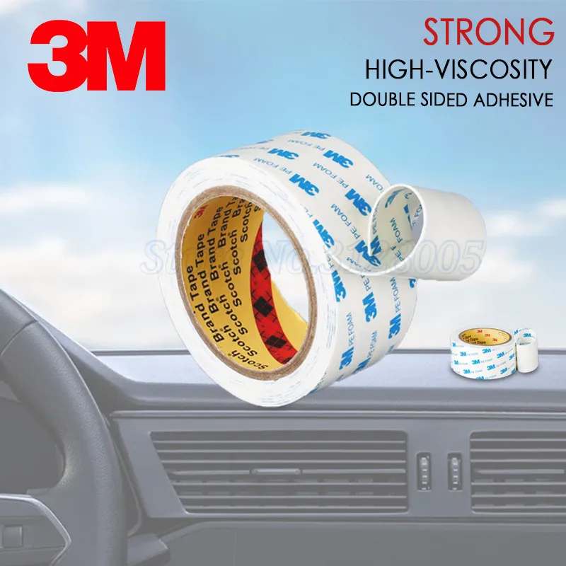 

3M 1600T PE Foam Strong Mounting Sticker Double Sided Tape White Foam Pad Adhesive Tape Self-Adhesive Thickness 1mm 3 Meter Roll