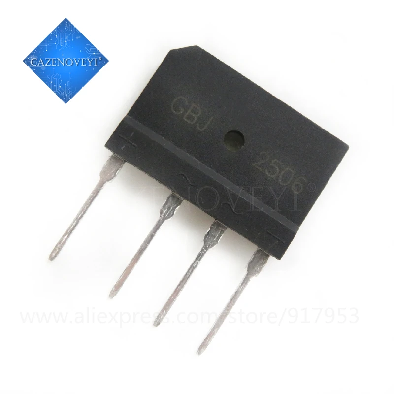 10 шт./лот GBJ2506 2506 25A 600V ZIP-4 в наличии | Электронные компоненты и принадлежности