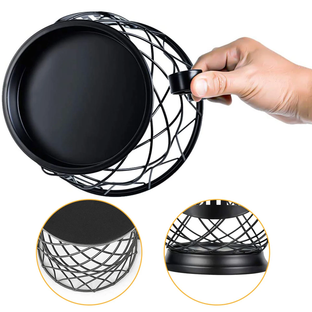 

Coffee Capsule Storage Basket Coffee Pod Storage Box Black For Cafe Restaurant Tea Room Kitchen Countertop Storage Holder