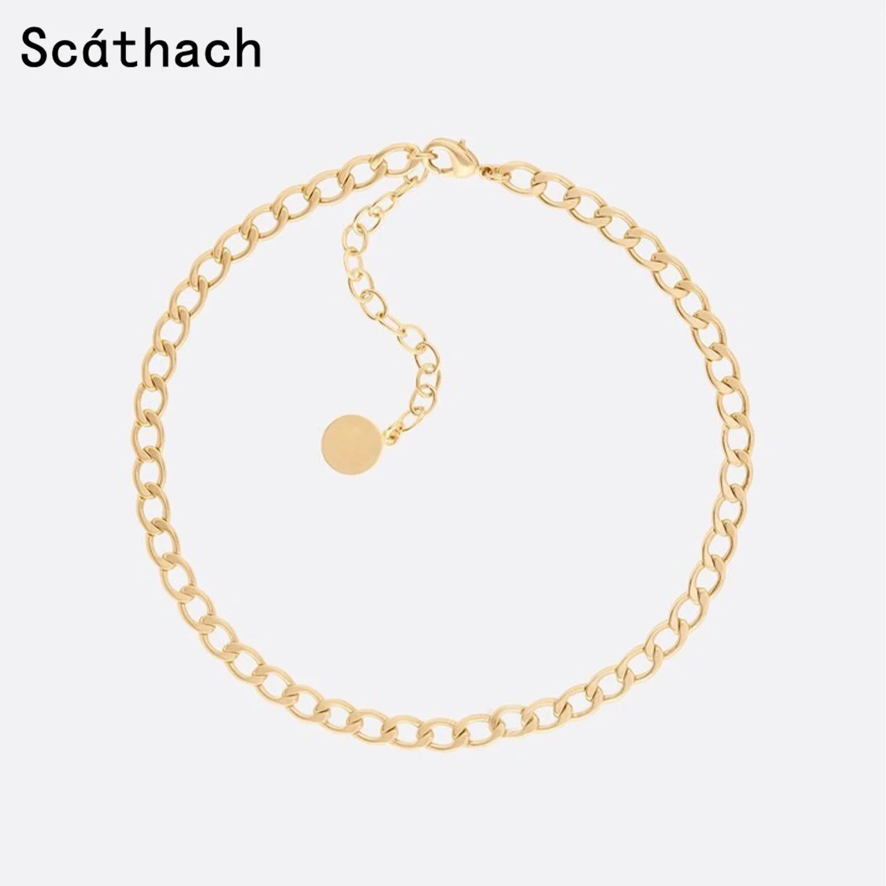 

Popular Original Fashion Brand Women Female Jewelry Necklace Femme Quality Luxury Metal Chain Choker Logo Gift