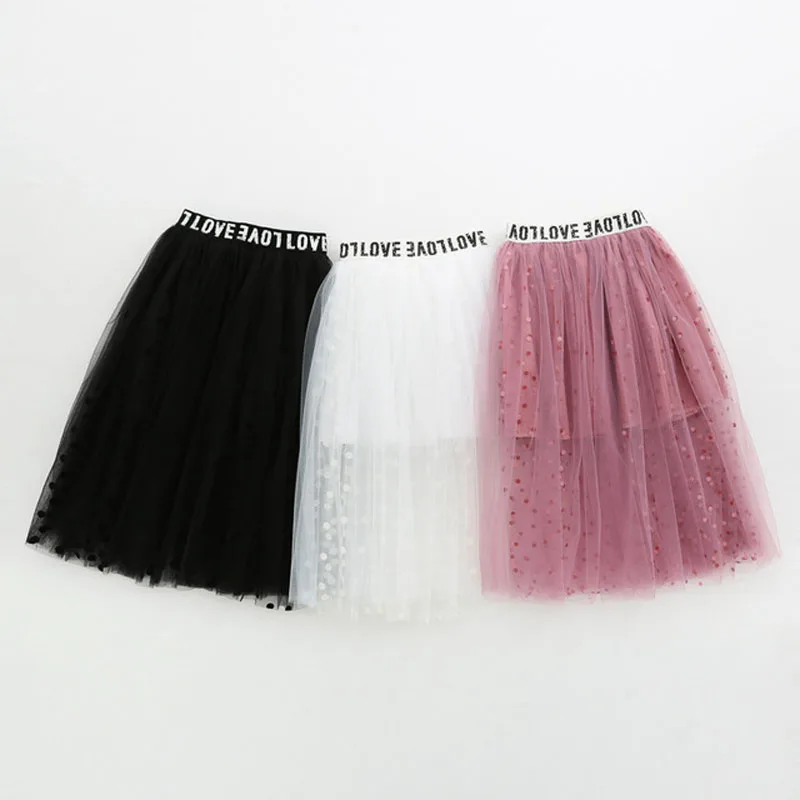 

Princess Baby Girls Tutu Skirts Kids Ballet Dance Fluffy Skirt For Girl Children Mesh Long Skirt Casual Wear White Black Pink