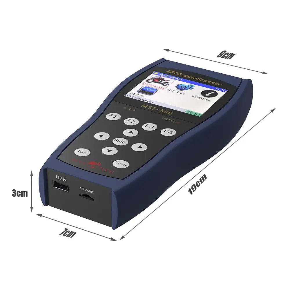 Портативный диагностический сканер для мотоцикла MST500 с бесплатной