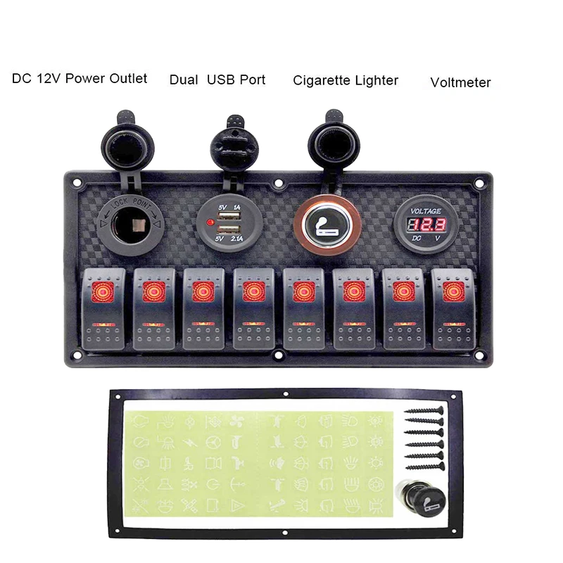 Автомобильная судовая клавишная панель 12 24 В постоянного тока светодиодный