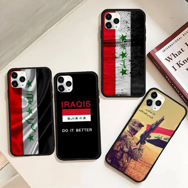 

Iraq Flag Phone Case Rubber for iPhone 12 pro max mini 11 pro XS MAX 8 7 6 6S Plus X 5S SE 2020 XR case