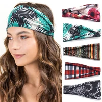 2021 bohemian wide cotton elastic womens hair headset with headdress bandage headdress running headdress accessories