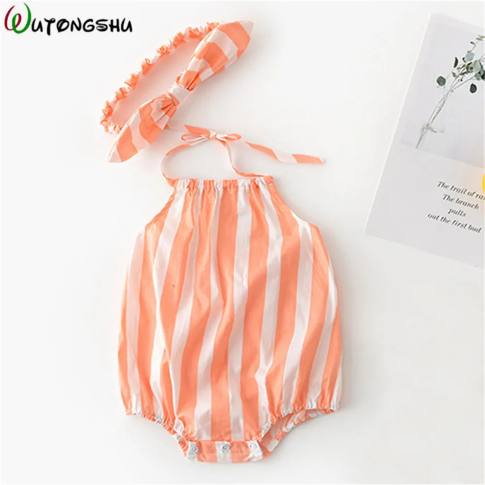 Летняя одежда для маленьких девочек винтажные комбинезоны с цветочным рисунком