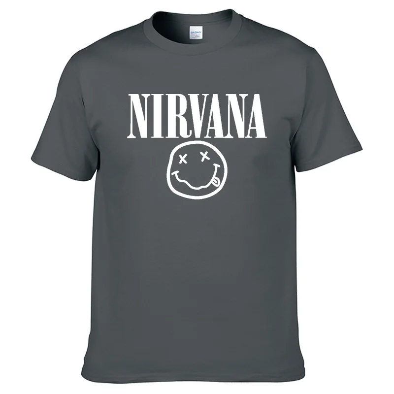 Nirvana хип-хоп Мужская футболка Летняя рок-группа Харадзюку Футболка с принтом хлопок Удобная уличная одежда Свободный Топ с круглым вырезом - Цвет: 23