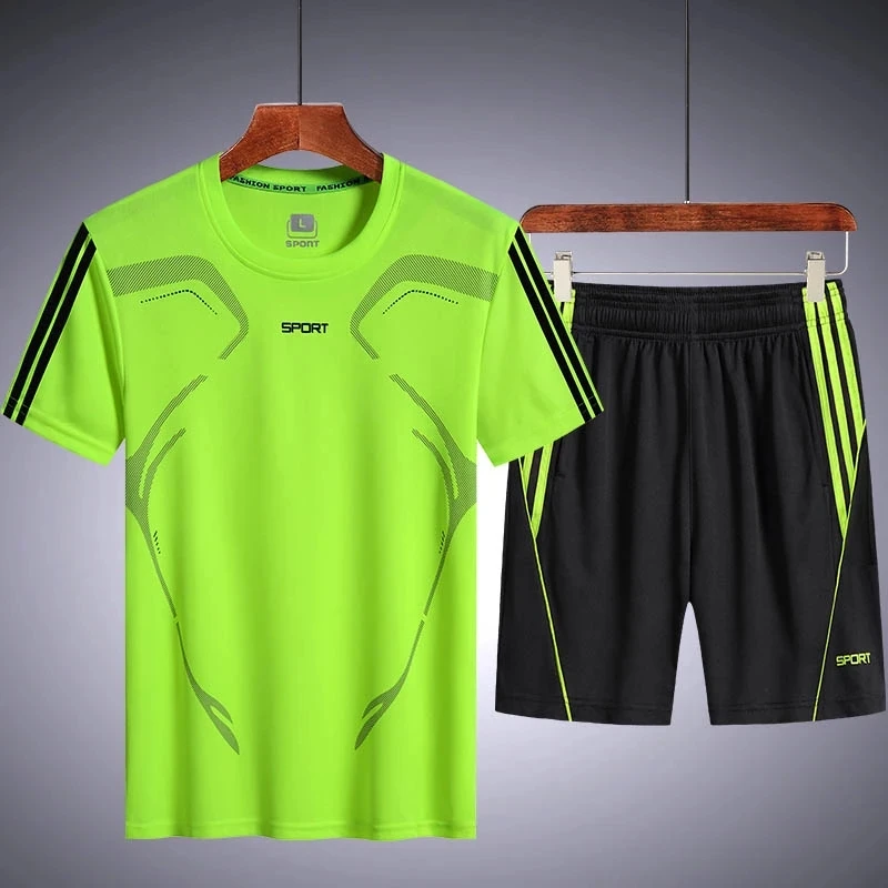 

Running Spring Big Yards 9XL 140KG 2021 New Young Breathable Casual Suit Summer Fitness Quick Drying Climbing Sleeve Sport Set