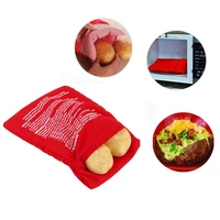 microwave baking potatoes bag easy to cook steam pocket quick fast baked potatoes rice pocket washable cooker bag
