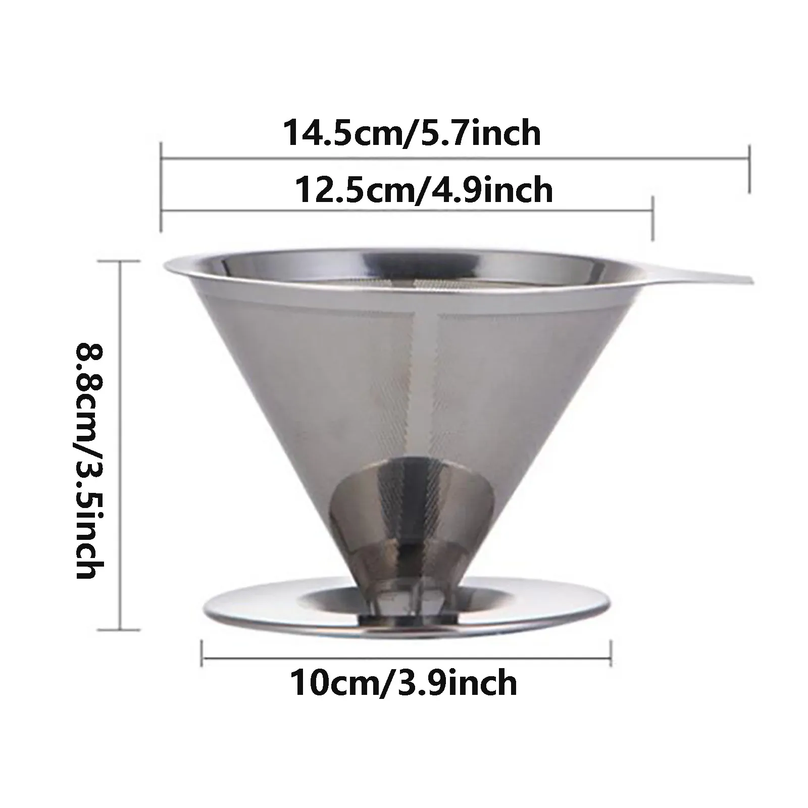 

Stainless Steel Coffee Filter Holder Reusable Coffee Filters Dripper Hand-pushed Coffee Baskets caf Accessories caff#g30