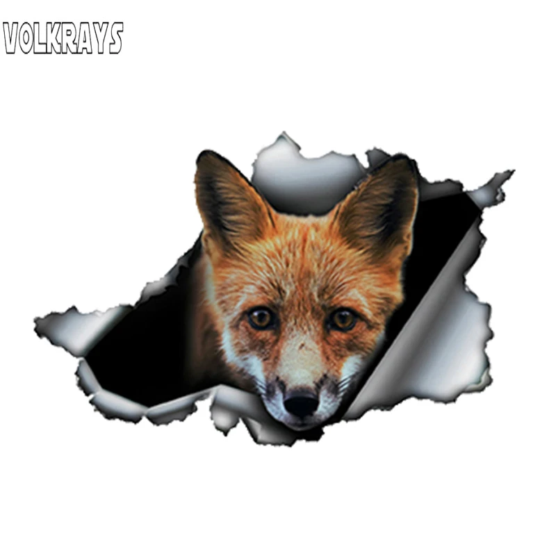 

Volkrays креативная красная лиса Автомобильная наклейка рваная металлическая наклейка Водонепроницаемая Солнцезащитная фотография Аксессуа...