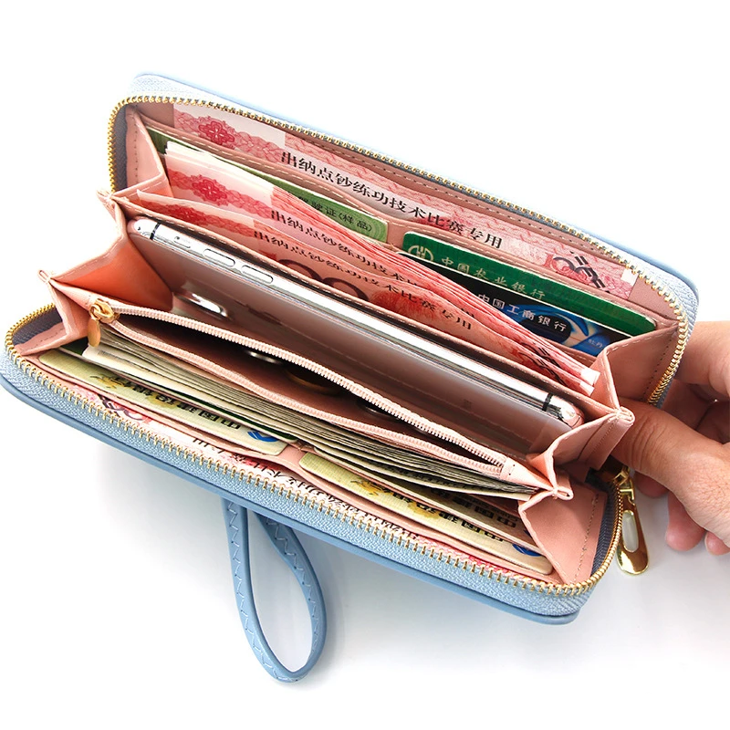 

Embroidery Heart Women Wallet Zipper Clutch Purse Handbag Bank Card Coin Pocket Credit Card Holder Phone Case Bag