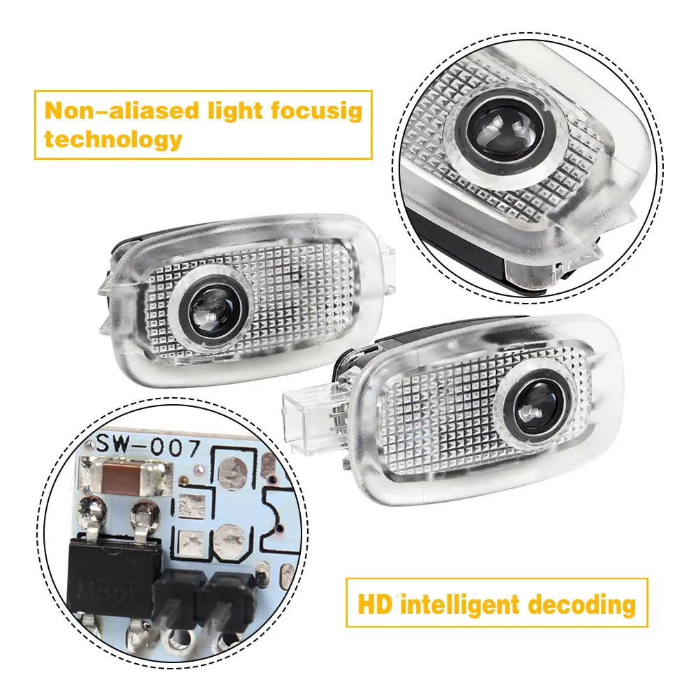 Светодиодный проектор для дверей автомобиля 2 шт. приветственный логотип