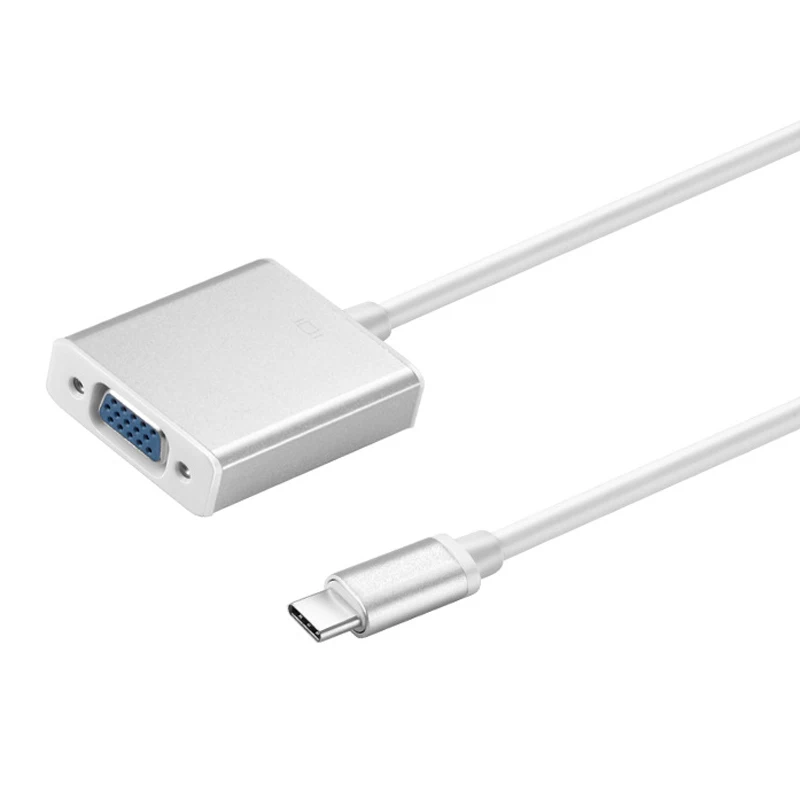 Usb C 3 1 Type к Vga монитору проектор видеокабель конвертер адаптер Hd серебристый |