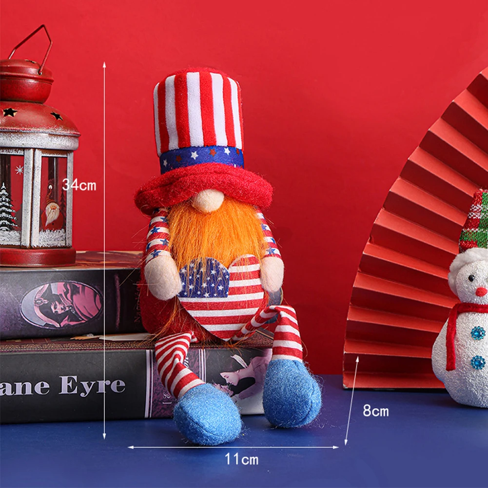 

Patriotic Gnome Doll American Independence Day National Day Veterans Day Gnomes Table Home Office Decoration