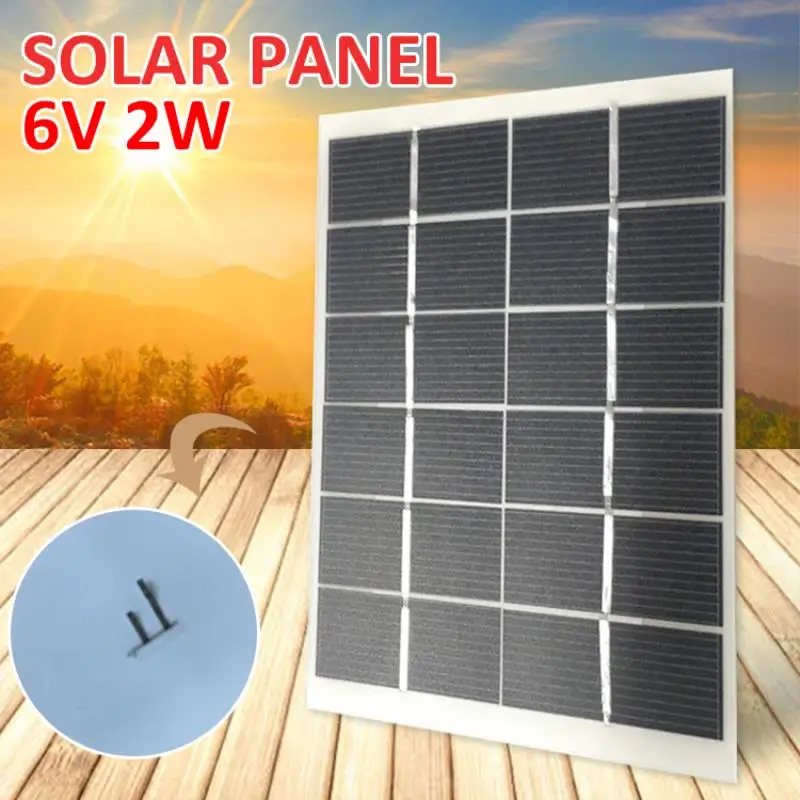 

1pc Universal 6V 2W Solar Panel Polycrystalline Silicon Battery Power Module Solar Batteries Accessories 12*11*2cm