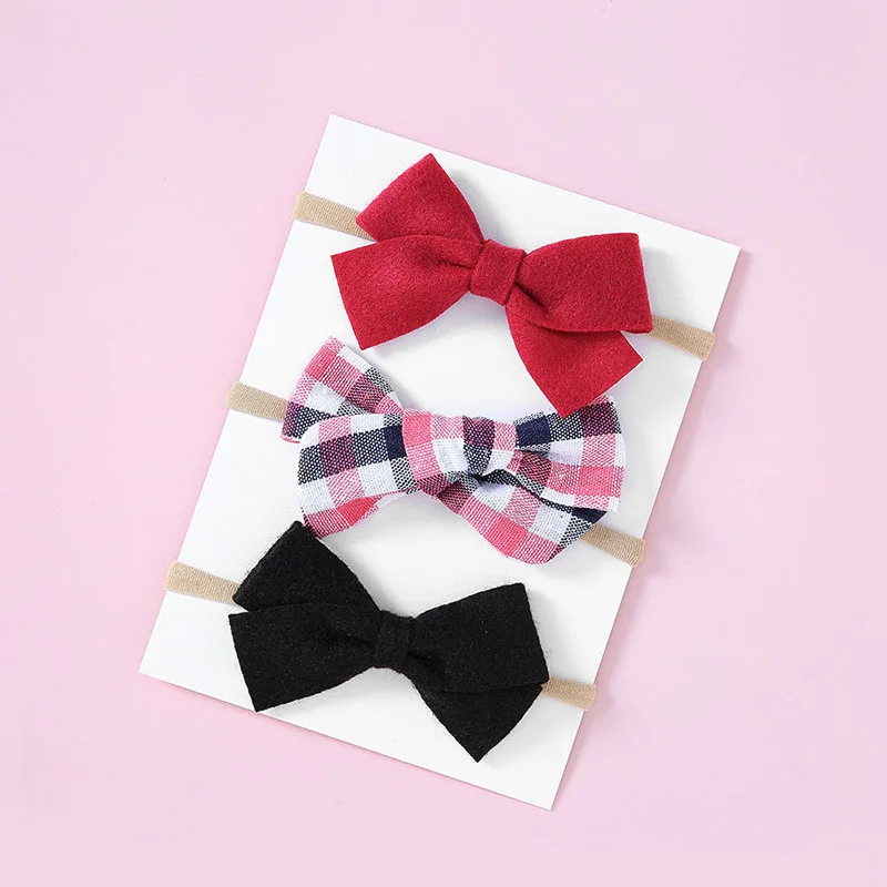 3 шт./компл. симпатичная Детская повязка на голову с бантом детская для