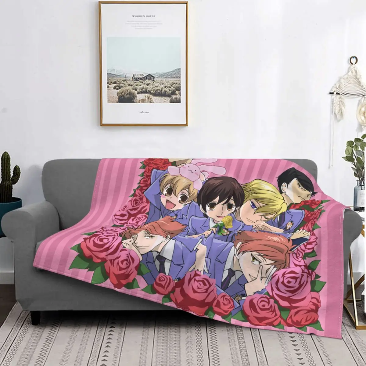 

Одеяла для приема гостей Ouran Koukou, коралловые флисовые плюшевые Японские Аниме одеяла для учащихся старшей школы, Клубные мягкие покрывала д...