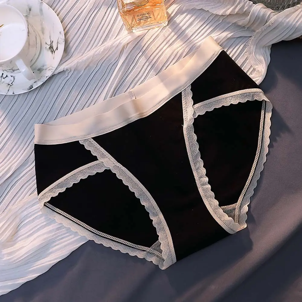 

Трусы женские хлопковые, бесшовные, антибактериальные, дышащие, кружевные