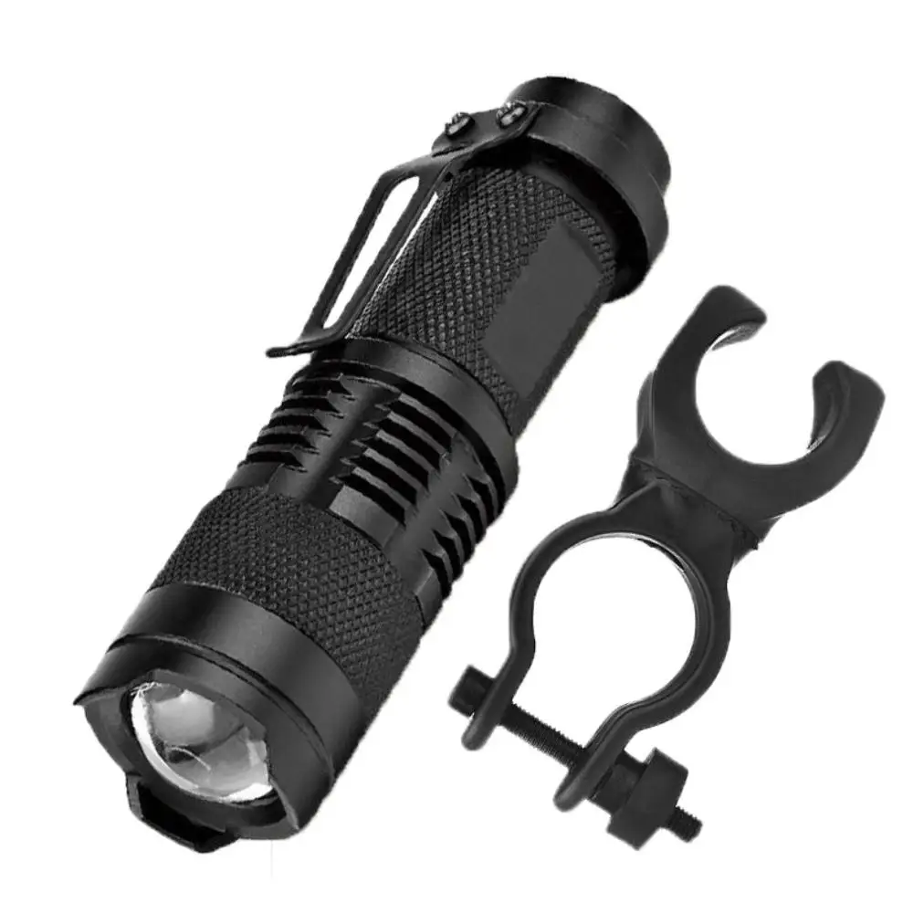 Brightes Mini L2 светодиодный светильник для вспышки Q5 T6 фонарь с регулируемым фокусом