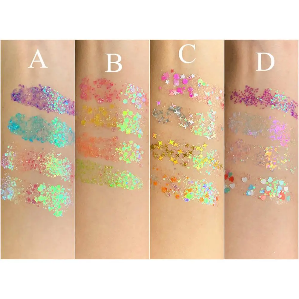 2019 Новый Блестящий праздничный гель с блестками для лица ногтей глаз губ волос