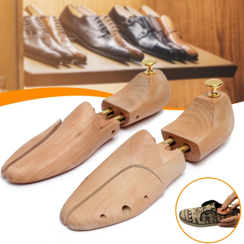 

1 Pair Shoe Tree Wood Shoes Stretcher, Wooden Adjustable Man Women Flats Pumps Boot Shaper Rack Expander Trees Size 35-46