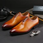 Итальянские дизайнерские мужские туфли оксфорды из натуральной коровьей кожи; Деловые модельные туфли на шнуровке с острым носком для офиса; Мужская обувь