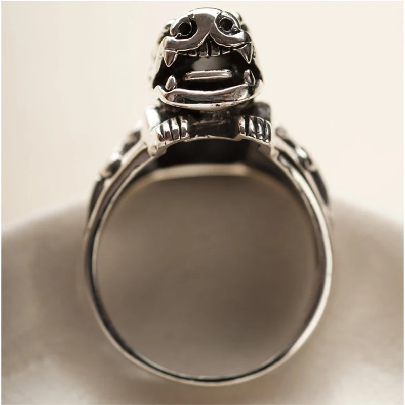 Реальные искусственные серебряные ювелирные изделия кольцо храбрости Pi Xiu