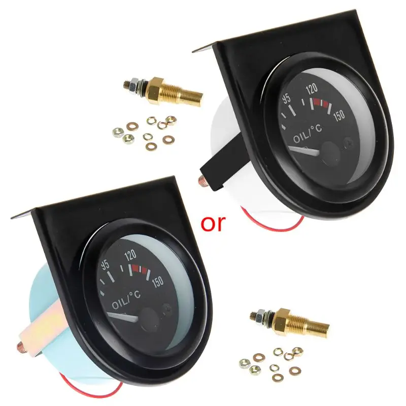 

Universal 2" 52mm LED Light Car Pointer Oil Temperature Temp Gauge 50-150 New