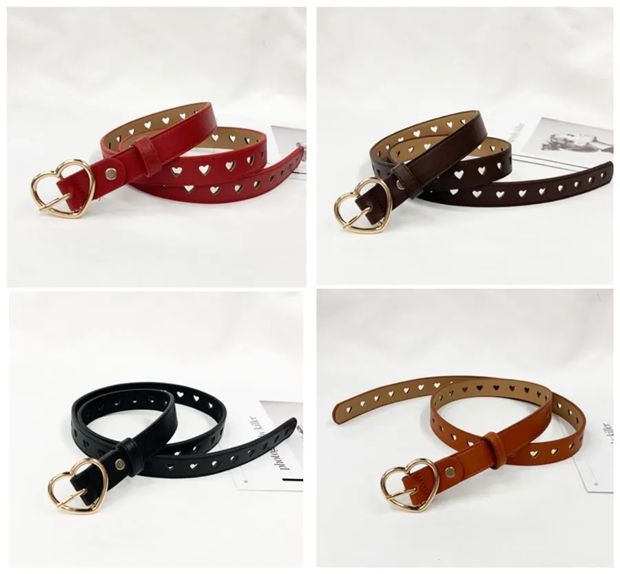 Ремень с пряжкой Женский Модный Повседневный Ретро пояс сердечком аксессуар для