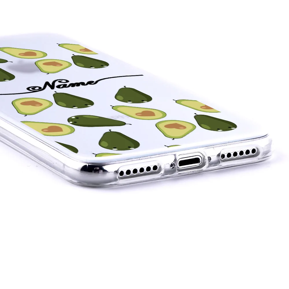 Мультяшный милый мягкий чехол из ТПУ с авокадо для телефона iPhone 6 6S Plus 7 8 X XS
