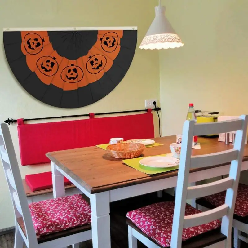 Веерообразный флаг для Хэллоуина 45*90 см подвесной украшение забора на Хэллоуин