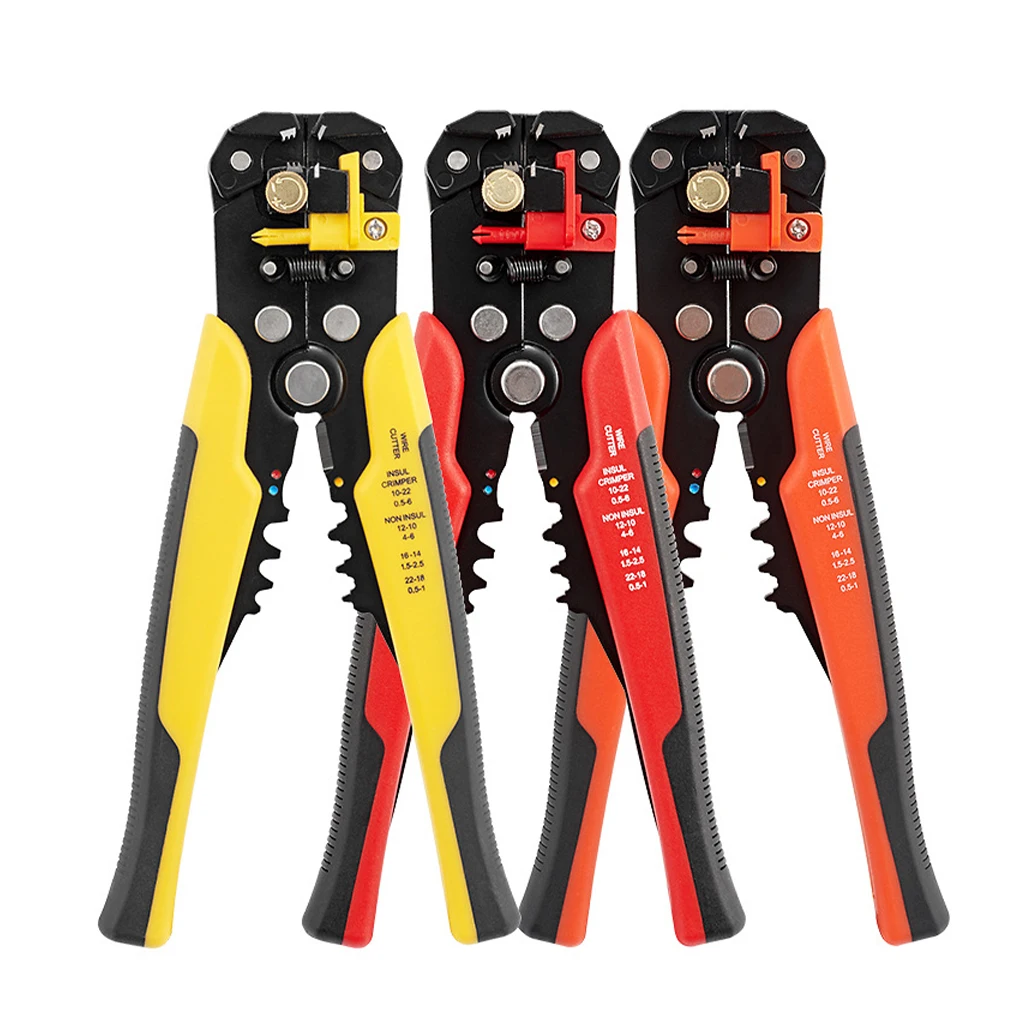 

Electrician Wire Stripper Self-Adjusting Automatic Cable Stripping Pliers Crimper Handheld Crimping Vise Tool, Type 2